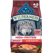 Blue Buffalo emballage avant montrant saumon et bénéfices nutritifs