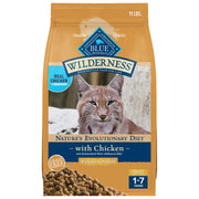 Blue Wilderness emballage avant montrant poulet et bénéfices nutritionnels