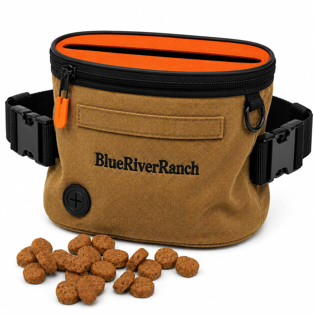 BlueRiverRanch pochette devant montrant fermeture pratique et accès rapide