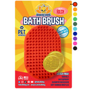 Bodhi Dog vue frontale de la brosse rouge montrant la forme ergonomique et facilité d'utilisation