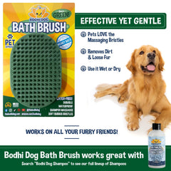 Bodhi Dog brosse à côté d’un objet pour comparer la taille et l’échelle pratique
