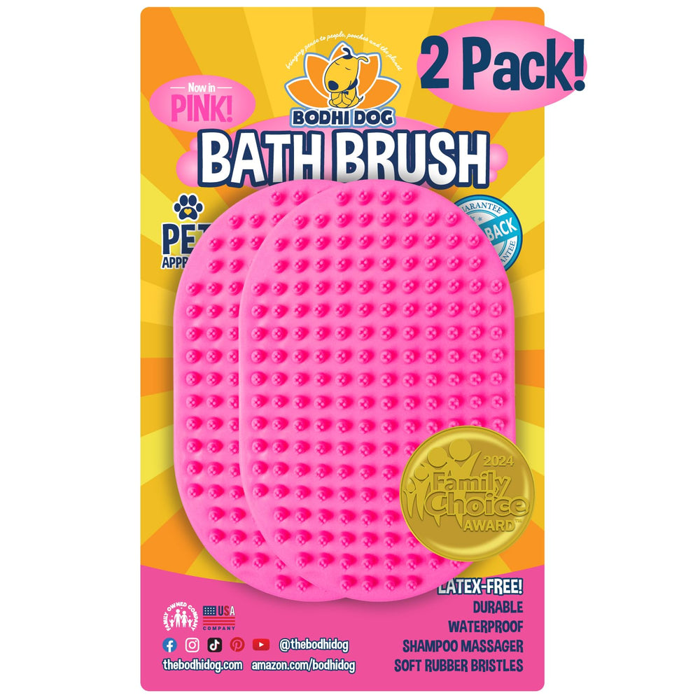 Bodhi Dog face avant de la brosse rose montrant prise confortable
