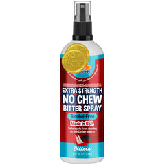 Bodhi Dog spray en bouteille montrant l'emballage et l'utilisation sûre