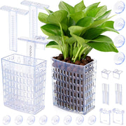 Borlech porte-plante vue face montrant design transparent pour intégration discrète
