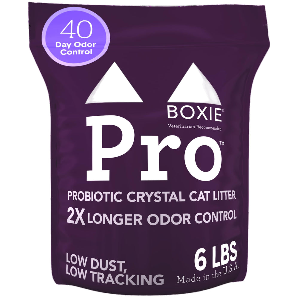 Boxie montrant le paquet 6lb et l'avantage contrôle d'odeurs