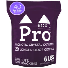 Boxie montrant le paquet 6lb et l'avantage contrôle d'odeurs