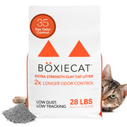 Boxiecat emballage avant montrant marque et poids, facilite l’achat informé