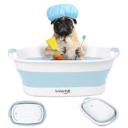 BREENHILL baignoire pliable face montrant la taille et la stabilité pour un bain sûr