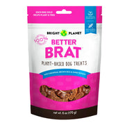 Bright Planet Pet emballage avant montrant le format 6oz et bénéfice d'entraînement