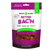Bright Planet Pet emballage avant montrant le sac de friandises vegan et information produit