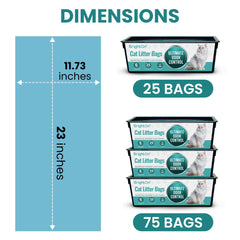 BrightOn sac enroulé dans Litter Genie Easy Roll pour installation facile