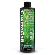Brightwell Aquatics bouteille ChaetoGro en vue avant montrant l’étiquette et l’usage