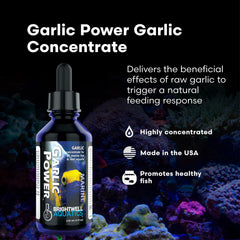 Brightwell Aquatics étiquette du flacon GarlicPower lisible et informative, rassure sur la qualité