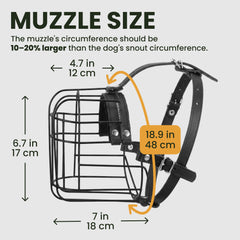 BRONZEDOG muselière gros plan néoprène offrant protection sans frottement