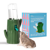 BUCATSTATE vue avant du cactus en céramique pour cage, esthétique et stable