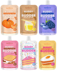 BUDDY BUDDER emballage avant montrant les sachets pratiques et naturel