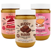BUDDY BUDDER pot Red Velvet montrant une texture onctueuse bénéfique pour l'enrichissement