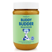 BUDDY BUDDER pot Relax Rover vue avant montrant l’étiquette et le format 17oz, rassurant