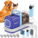 Buenkee tondeuse‑aspirateur bleu vue frontale pour toilettage propre