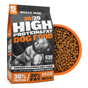 Bully Max emballage avant du sac 5 lb montrant identité et bénéfice prise de masse