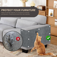 BumaiGo tapis posé sur un canapé utilisé par un chat pour protéger accoudoir