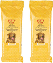 BURT'S BEES FOR PETS emballage avant montrant 50 lingettes, pratique et prêt à l'emploi