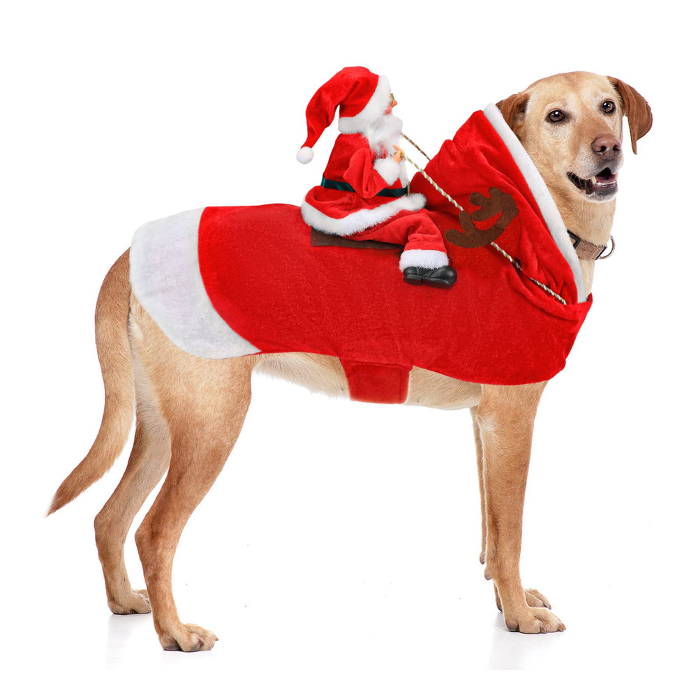 BWOGUE costume Père Noël face pour grand chien, look festif et photogénique