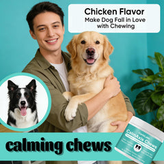 Gros plan sur la texture moelleuse des Calmaxis Chews favorisant acceptation facile
