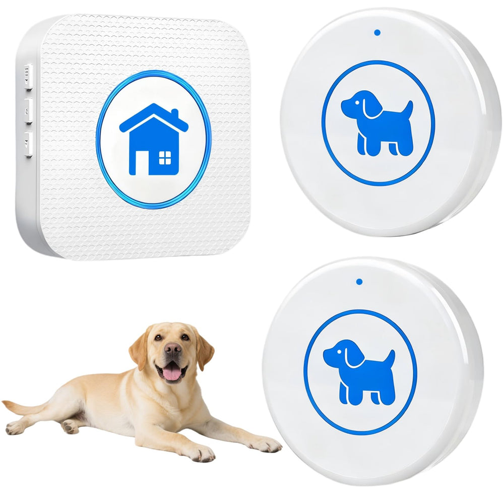 Cangecit face avant du bouton blanc montrant la grande zone tactile utile pour chiots