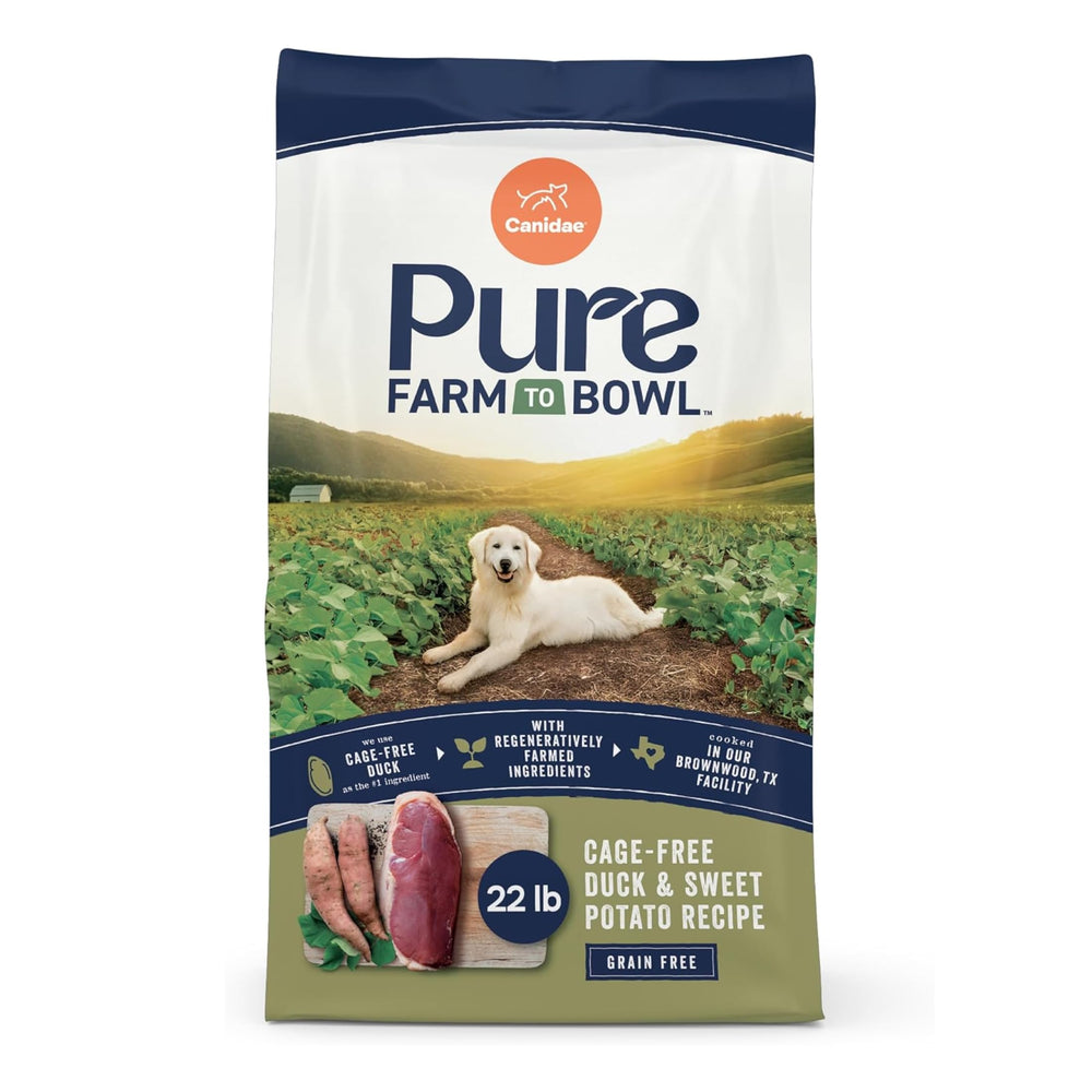 CANIDAE emballage 22 lb montrant la recette complète et bénéfices nutritionnels
