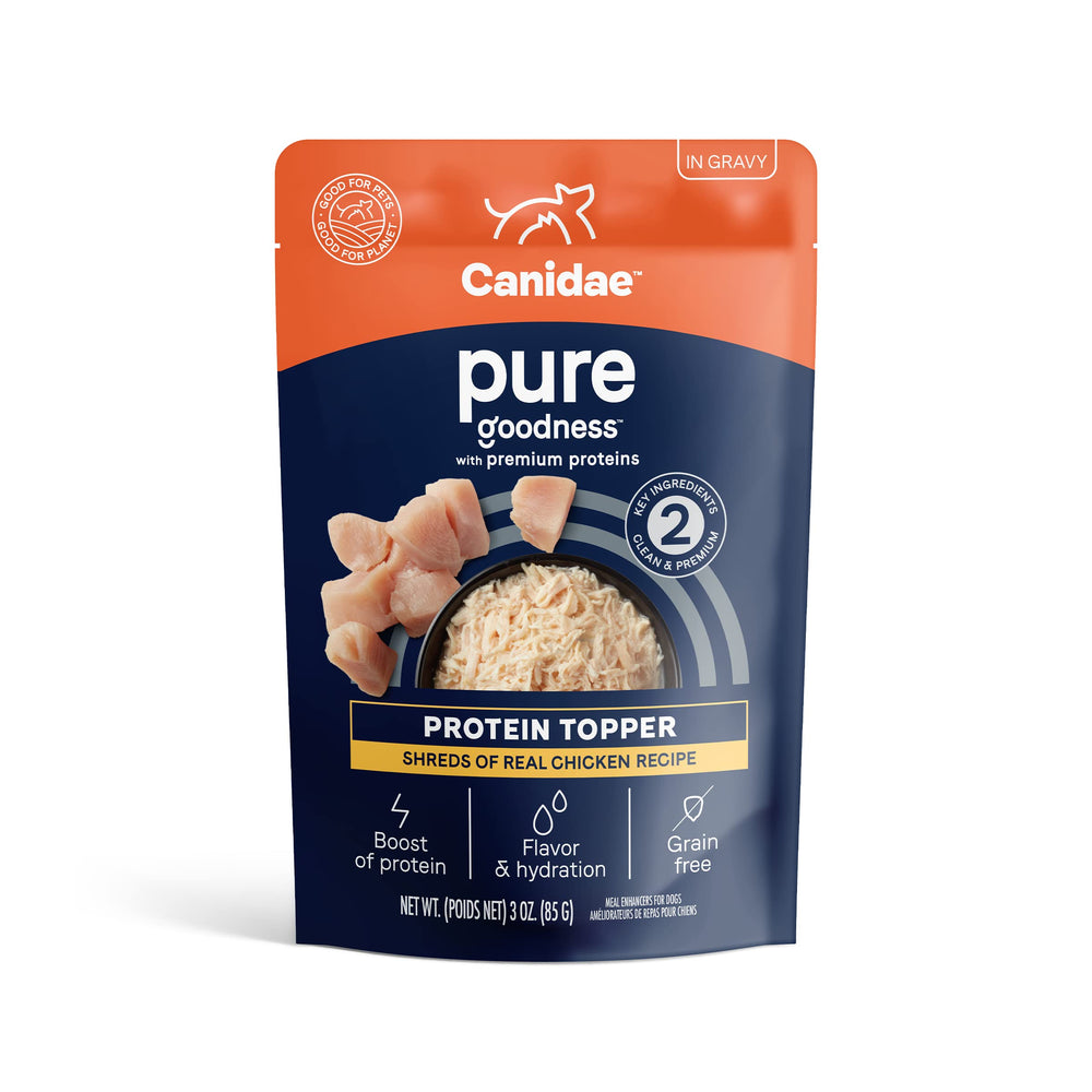 CANIDAE packaging avant montrant boîte de 12 rehausseurs, rassure sur l'achat