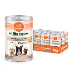 Canidae emballage avant montrant la pâtée multi-protein et informations pratiques