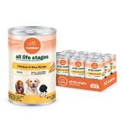 CANIDAE face de la boîte montrant la recette poulet et riz et facilité d'utilisation