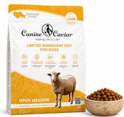 Canine Caviar sache avant packaging montrant qualité et composition