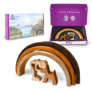 Capti sculpture Rainbow Bridge face avant montrant silhouette apaisante