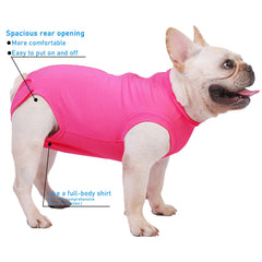 Caslfuca chien portant la combinaison zip dorsal facilite l'habillage
