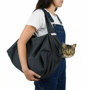 Cat-in-the-Bag vue avant du sac charcoal montrant ouverture et maintien, apaisement immédiat