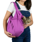 Cat-in-the-Bag vue avant du sac lavande montrant confort et maintien