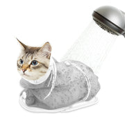 Catcan sac de bain face avant montrant maintien sûr et accès pour toilettage