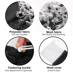 Catcan sac en usage lors d’un bain pour limiter mouvements et faciliter rinçage