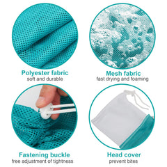 Catcan sac en usage sous la douche facilitant rinçage sans stress