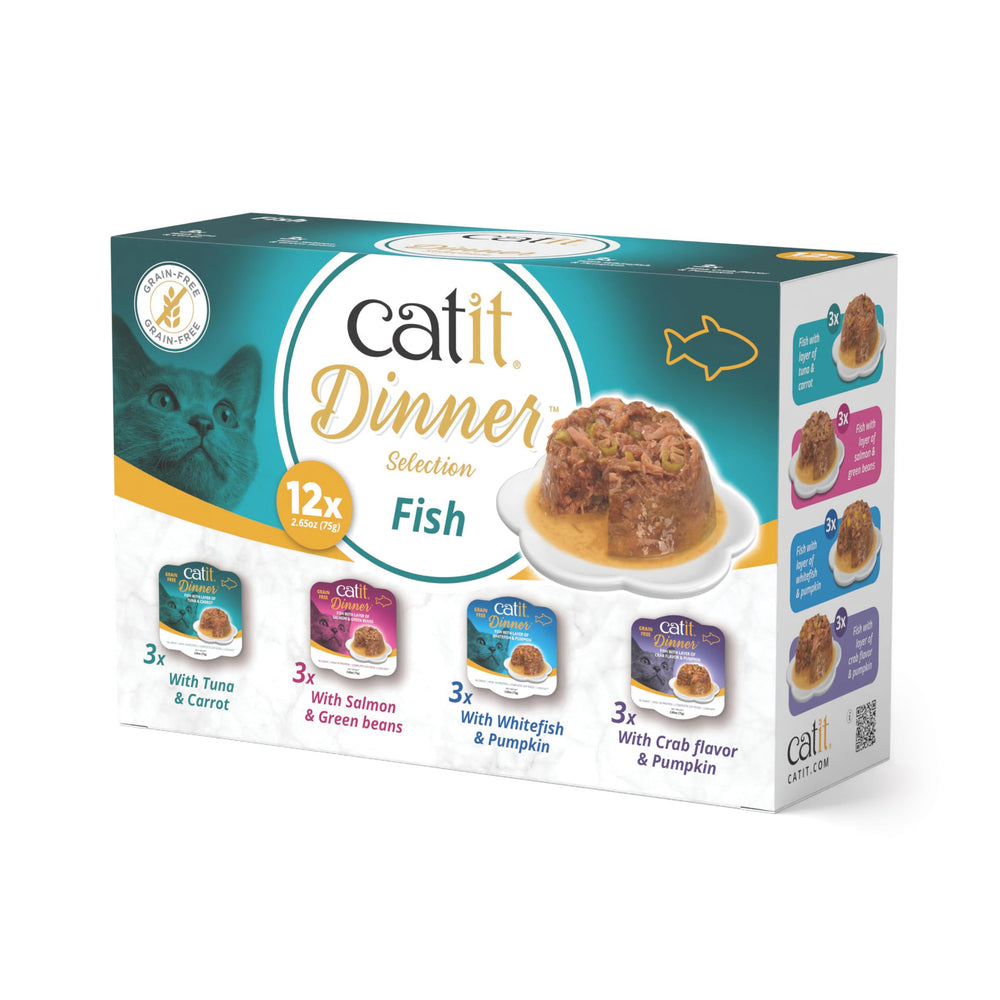 Catit image du packaging avant montrant le multipack et la variété des recettes