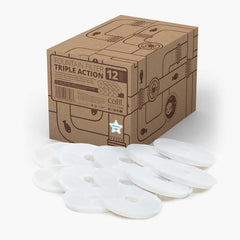Catit emballage du lot de 12 filtres montrant contenu et compatibilité, praticité