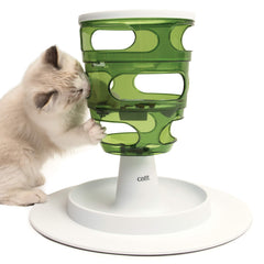 Catit Food Tree vue de face montrant la structure et l'accès ludique