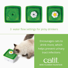 Catit mini flower pompe et filtre visibles pour eau plus propre