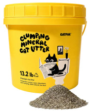 CATPAK seau avant montrant emballage robuste et utilisation pratique