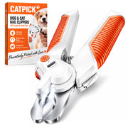 Catpick care face avant présentant le coupe-ongles et ses fonctions pratiques