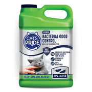 Cat's Pride bidon 15lb face montrant emballage et bénéfice anti-odeurs