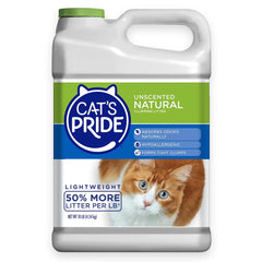 Cat's Pride emballage avant 10 lb montrant format pratique et économie
