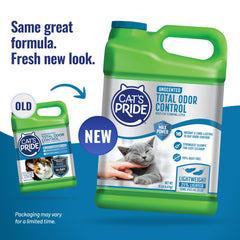 Cat's Pride étiquette lisible avec informations produit et avantages pratiques